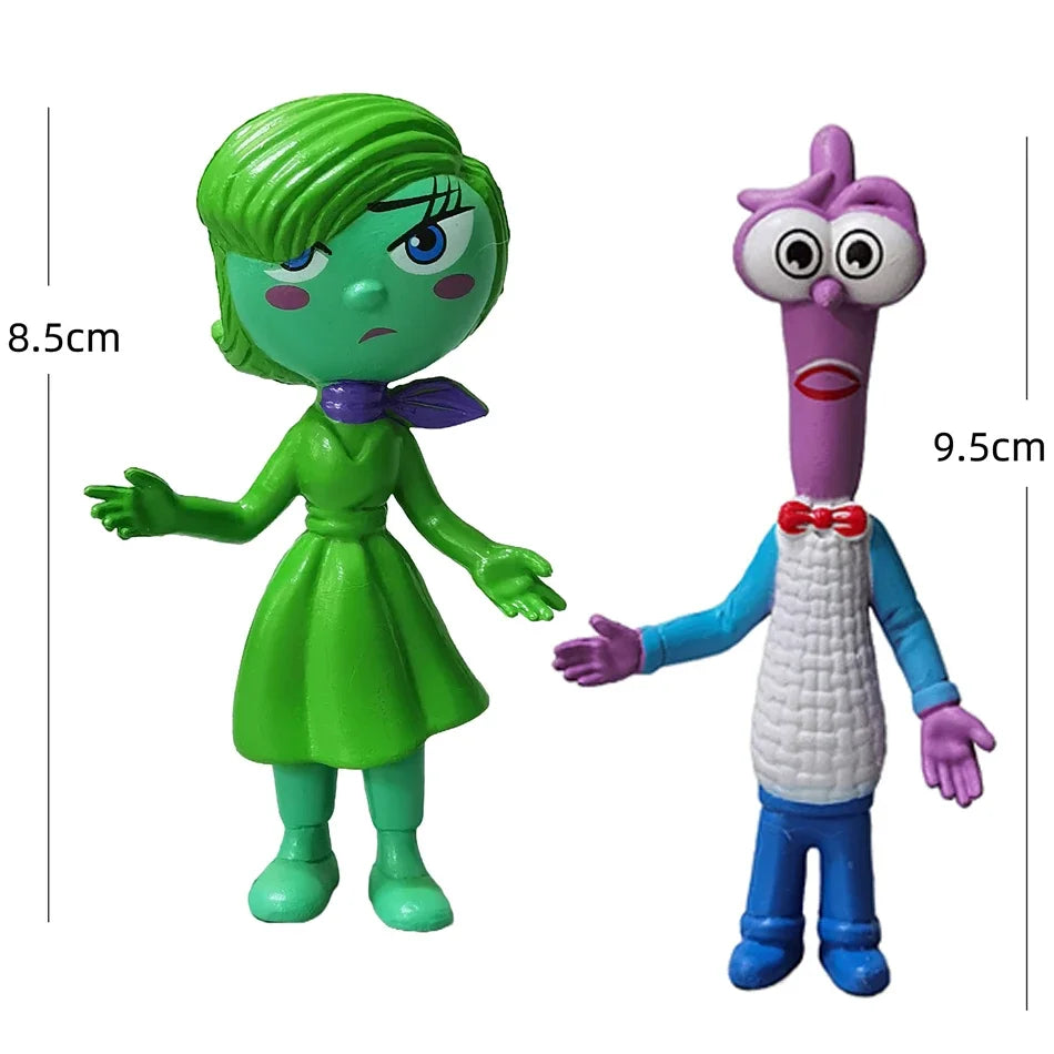 6Pcs/Set New inside Out 2 Action Figure Toy Cartoon Movie Joy Anxiety Anger Sadness Disgust Fear Model Doll Figurines Kids Gift