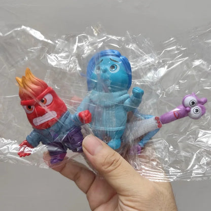 6Pcs/Set New inside Out 2 Action Figure Toy Cartoon Movie Joy Anxiety Anger Sadness Disgust Fear Model Doll Figurines Kids Gift