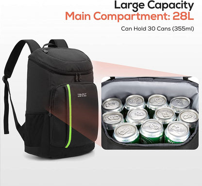 Cooler Backpack 30 Cans Lightweight Insulated Backpack Cooler Leak-Proof for Men and Women