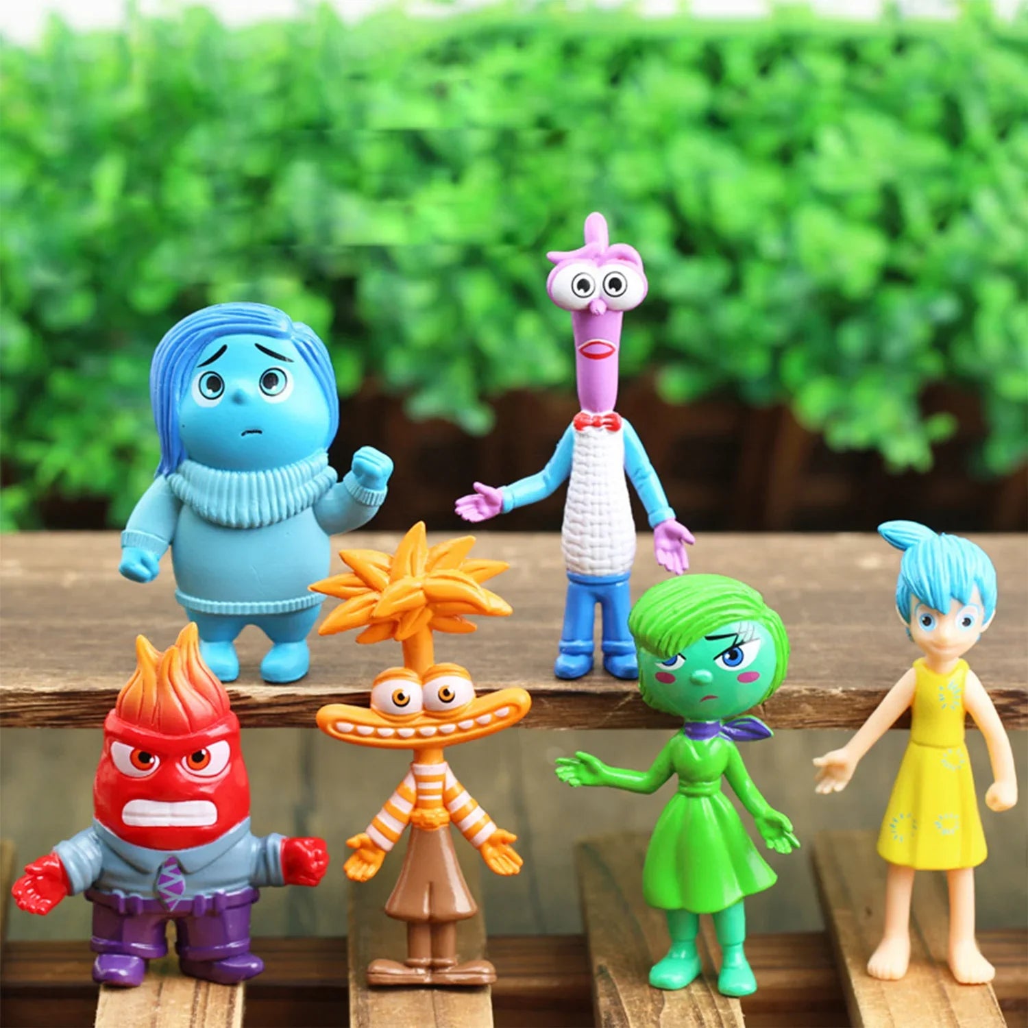 6Pcs/Set New inside Out 2 Action Figure Toy Cartoon Movie Joy Anxiety Anger Sadness Disgust Fear Model Doll Figurines Kids Gift